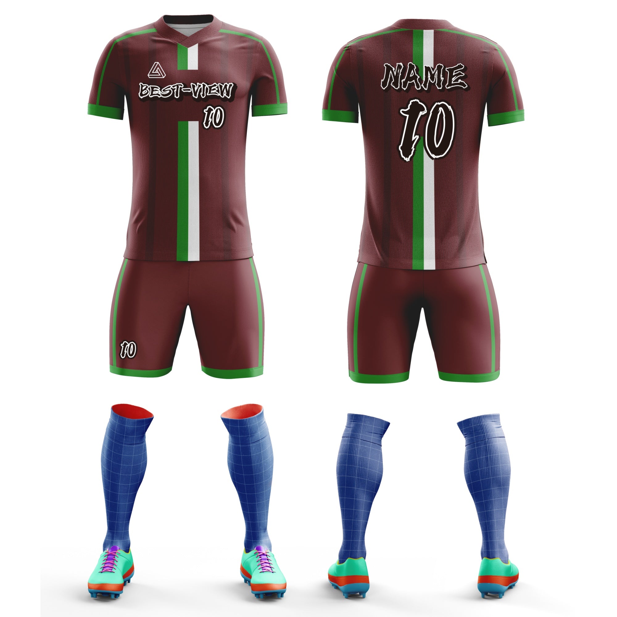 Stripe3 - Custom Soccer Jersey for Audlt Sublimation